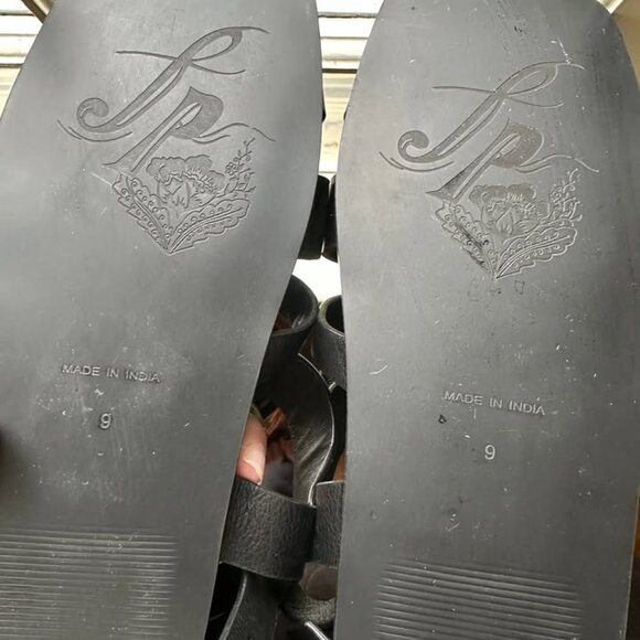 Free People Black Leather Fisherman Sandals Sz 9 NWOT - Picture 3 of 3